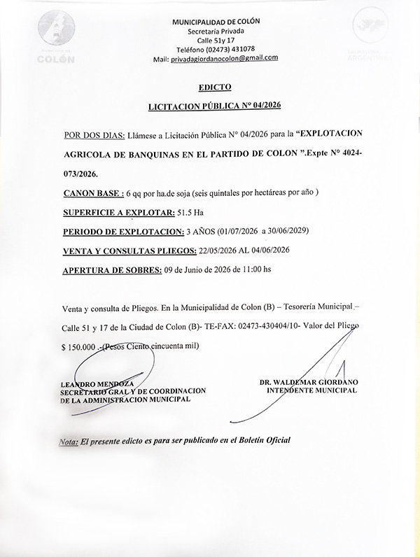 Municipio de Colon PBA